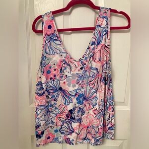 Lilly Pulitzer Gigi Sleeveless Tank Top ~ Prosecco Pink ~ Sz XL